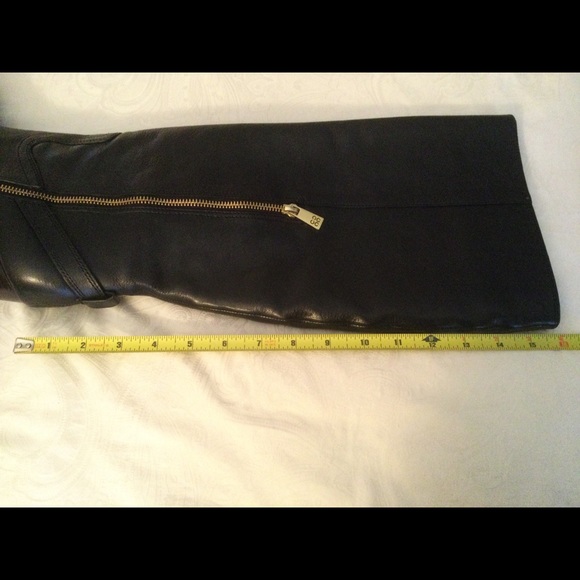 NIB Coach Dorothy wedge black leather riding boot with gold hardware. Size 8.5. - Picture 9 of 10